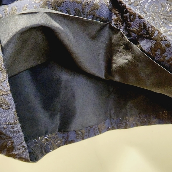 ABERCROMBIE and Fitch navy blue Metallic floral printed mini skirt size 0 - Picture 6 of 10